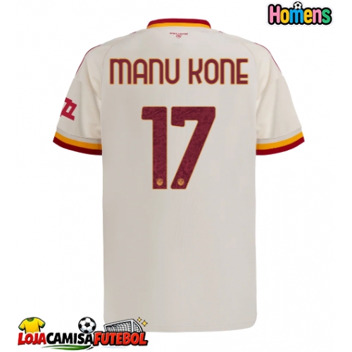 Camisa de Futebol AS Roma Manu Kone #17 Equipamento Secundário 2026-27 Manga Curta